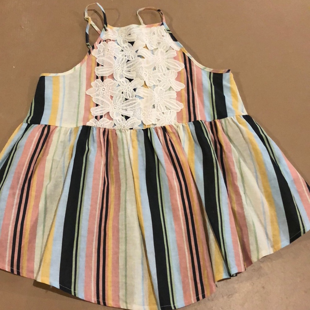 Woman’s summer striped halter tank